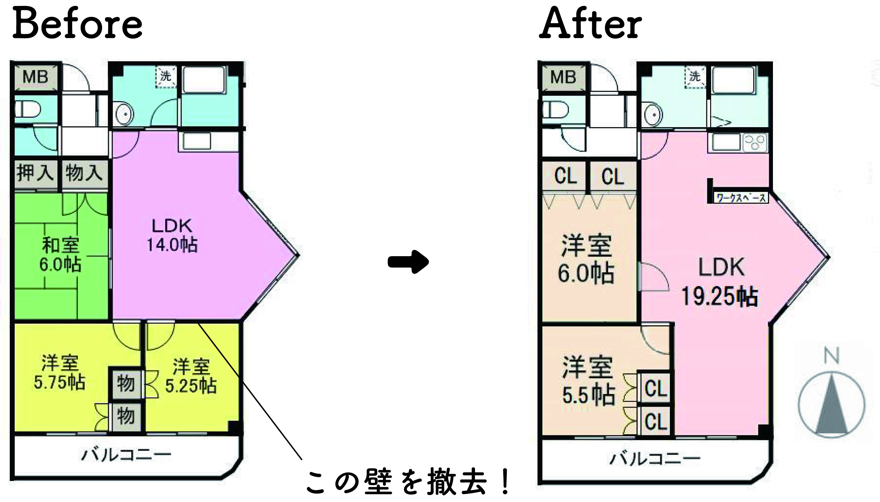 平面図 Before After